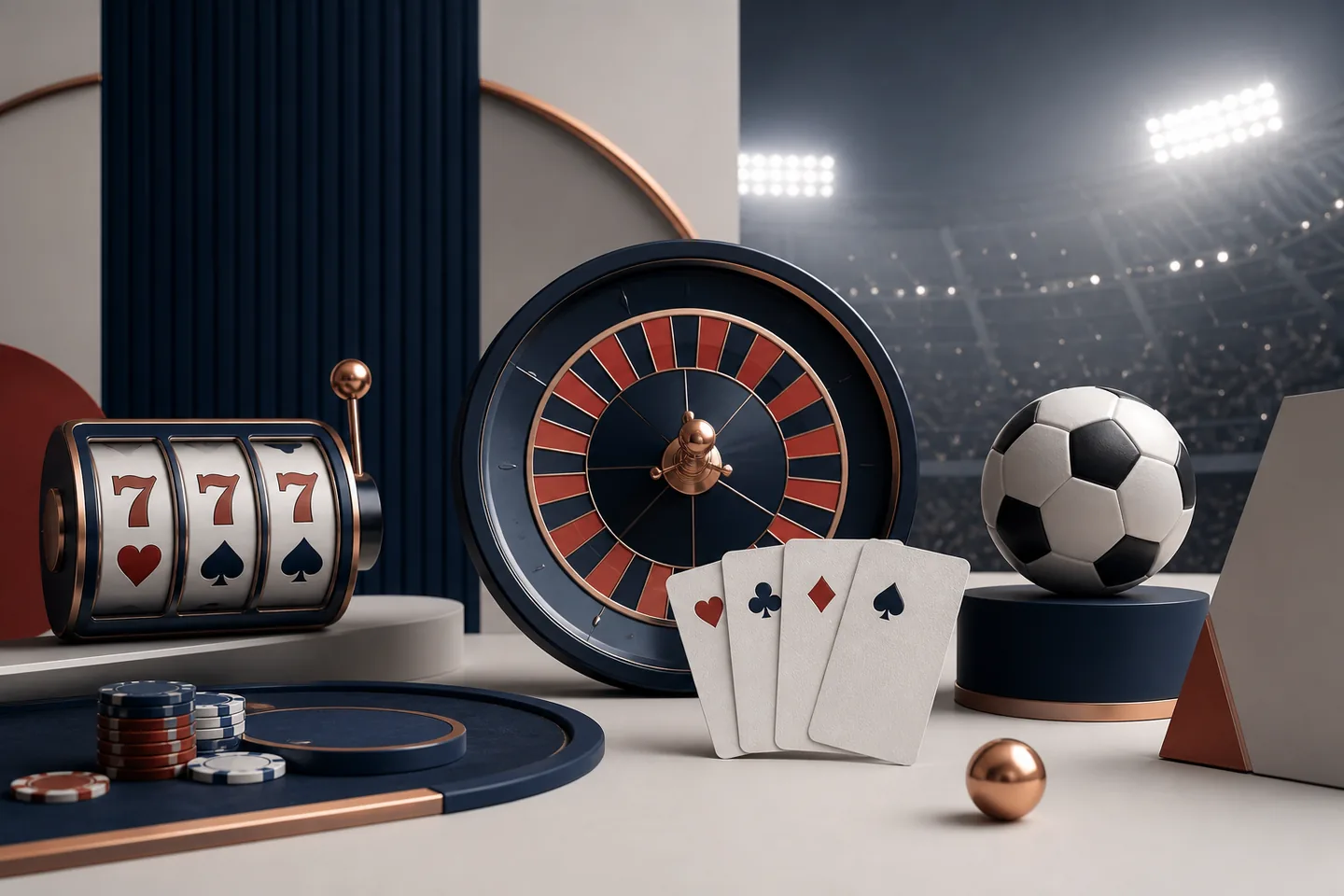 Kolase slot, permainan meja, roulette, dan olahraga daring